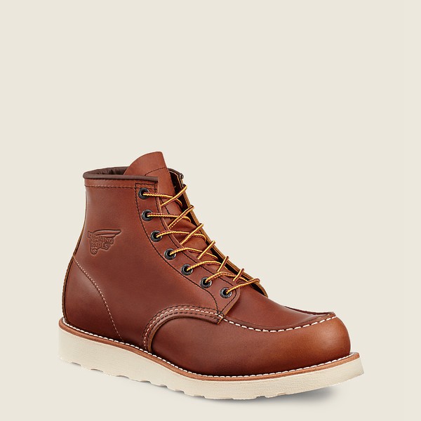 Red Wing Work Boots Brown - Red Wing Mens Traction Tred - 6-inch Soft Toe - SIQFY-3086